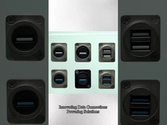 USB Panel Mount Connector Ip65 Waterproof 9 Pin USB Connector for Format Conversion