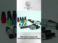 Indoor IP40 Protection 6-Pole XLR Audio Video Connectors for Professional Audio and Video